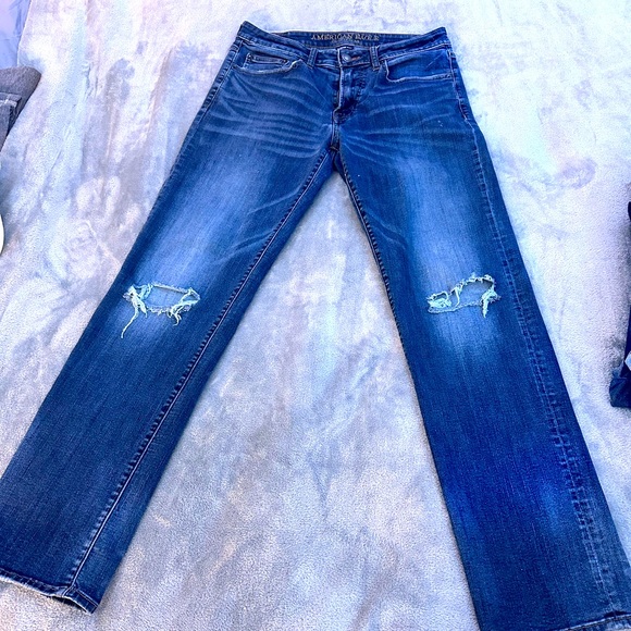 American Eagle Extreme flex original straight jeans. Size 32w and 32 inseam - Picture 1 of 7